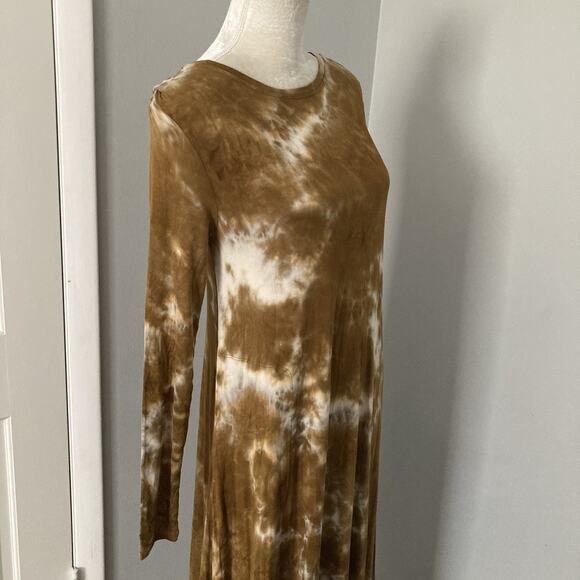 NWT Natural Life Dress Tie Dye Long Sleeve Maxi Pockets Boho Rayon Size S - Picture 2 of 14